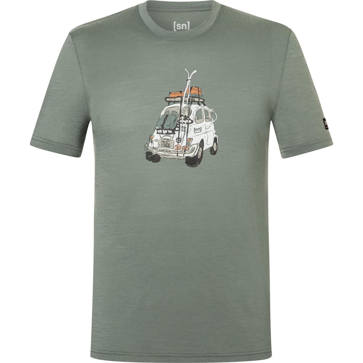 Super.Natural M Carski Tee eucalyptus/various (18J) L SNMP0121918JL
