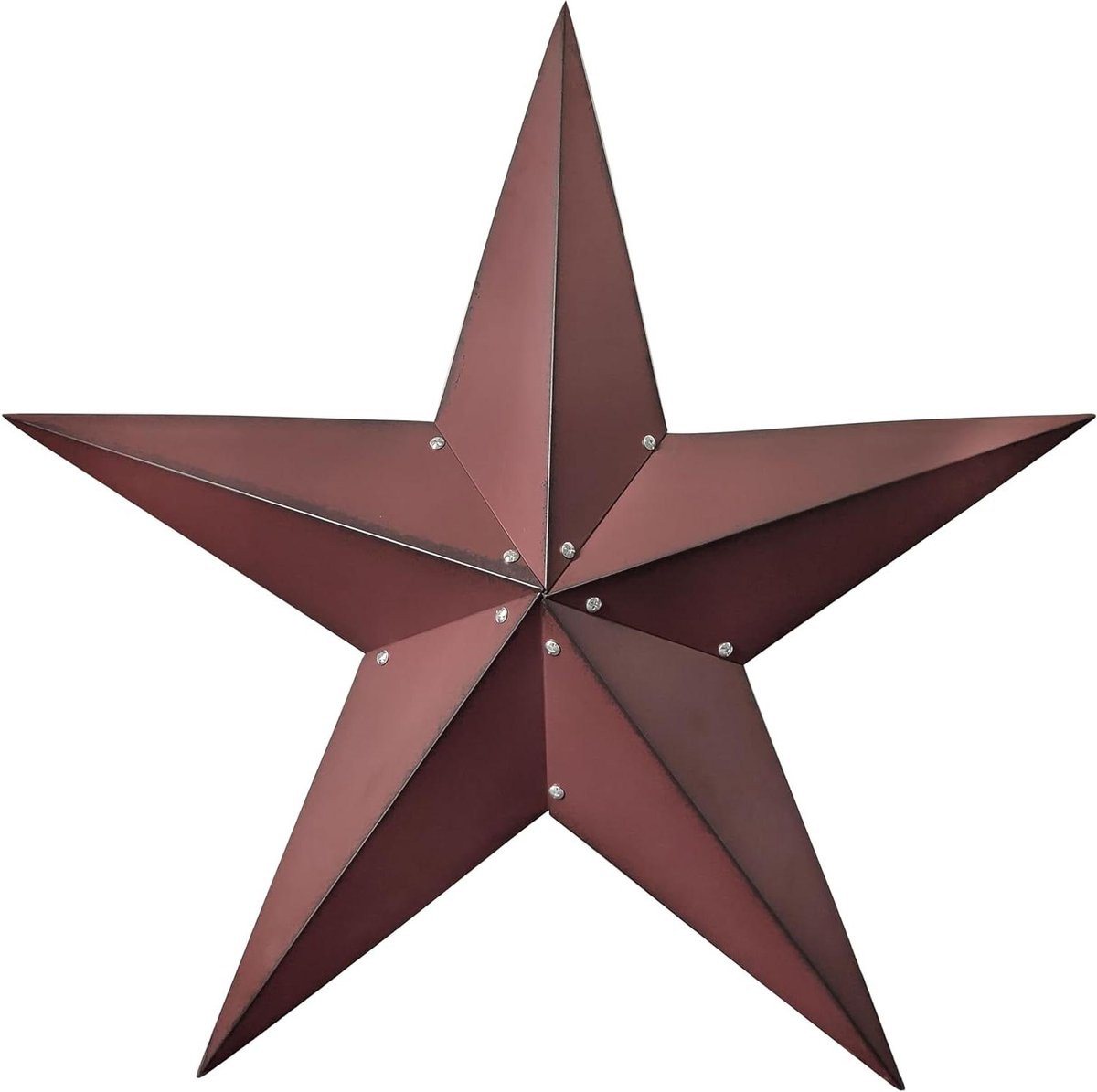 Grote Schuurster Metalen Ster Decoratie Rood Zwart - Handgemaakt IJzer - Hoogte: 91 cm