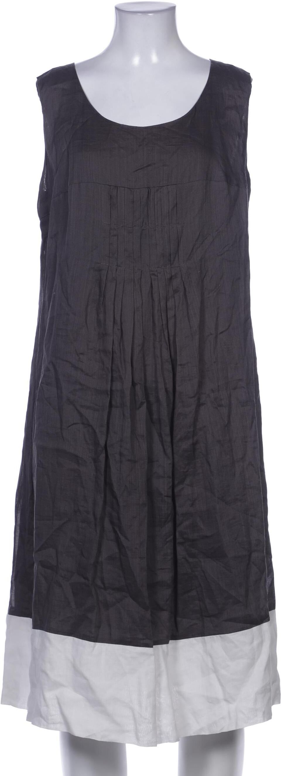 Marina Rinaldi Damen Kleid, Grau, Gr. S, Leinen / Baumwolle - Second Hand