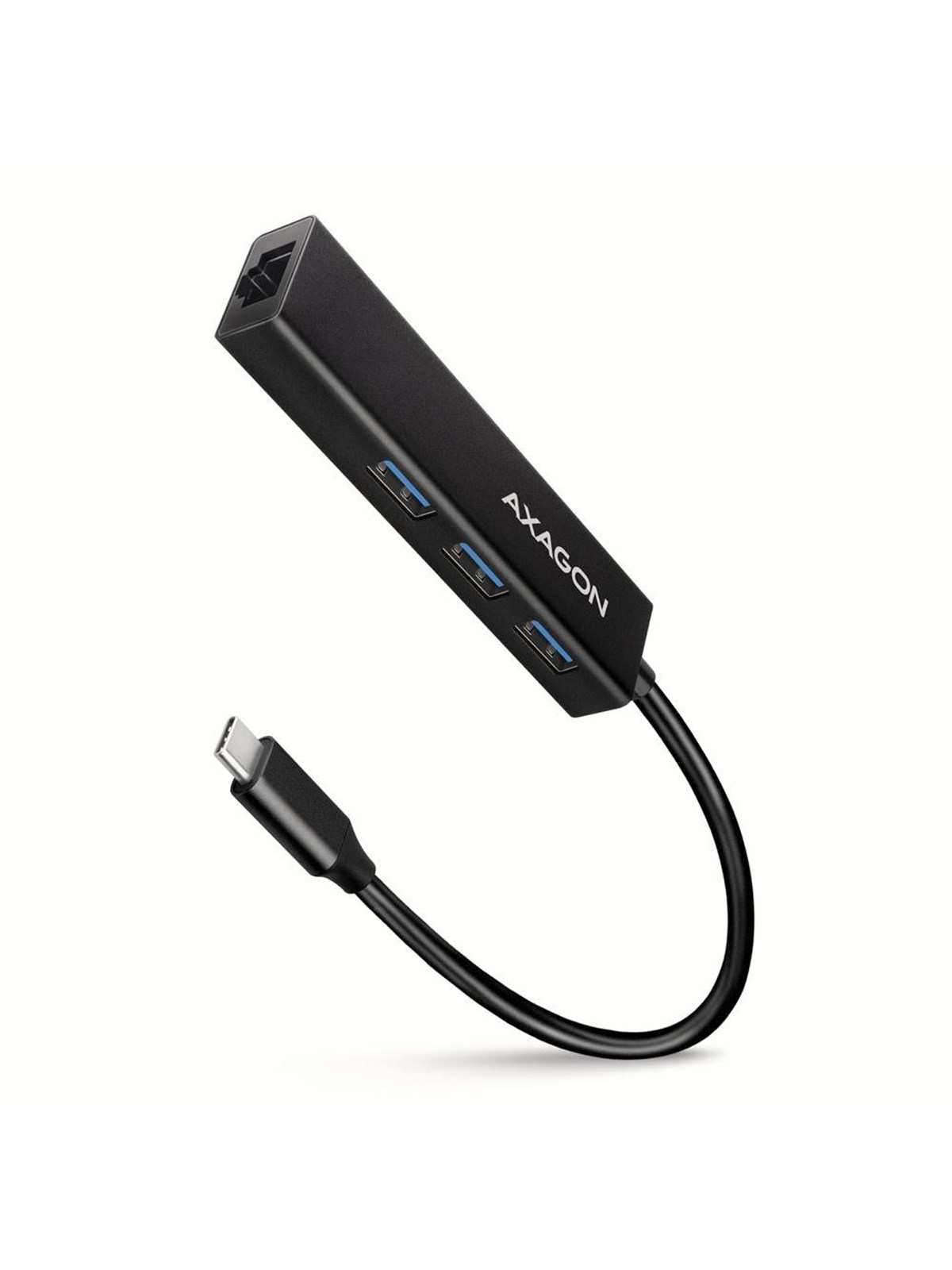AXAGON SuperSpeed USB-C 5 Gbps Hub mit 3 USB-A und Gigabit LAN