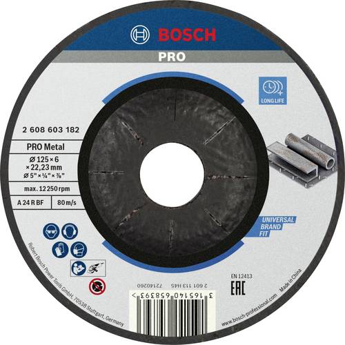 Bosch Accessories 2608603182 Schruppscheibe gekröpft 125mm Stahl