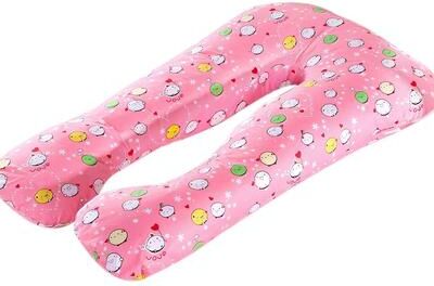 Inspire Select U Shape Maternity Pillow Case Pure Cotton Multifunction Pregnancy Body Pillow Cover (27.6 X 51.2 In) mochi