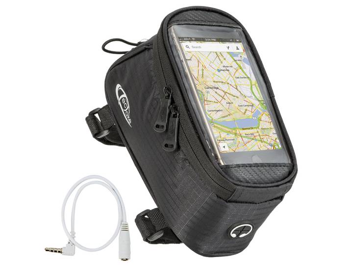 Étui a vélo pour cadre de vélo, Imperméable - 20,5 x 10 x 10,5 cm, noir