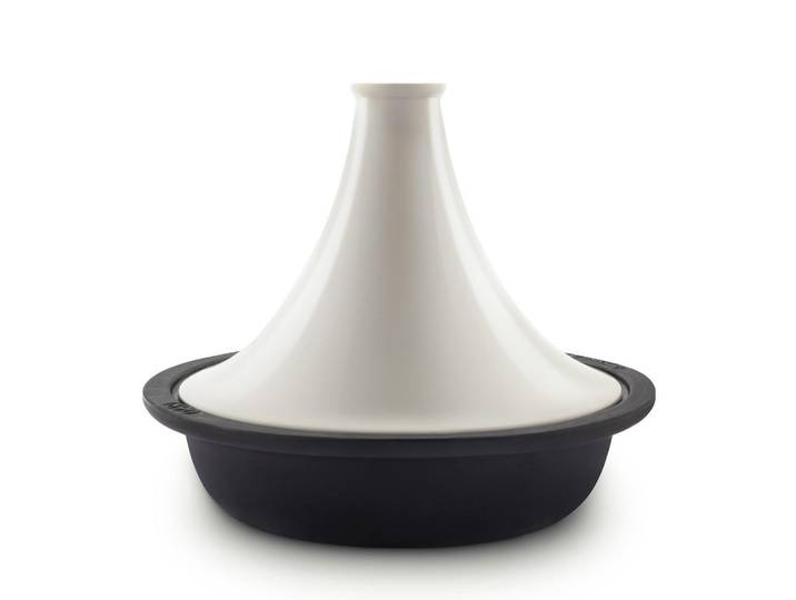 La Fonderie 1890 Tajine Asilah Beige, aus emailliertem Gusseisen, Schüssel und Deckel aus Gusseisen, Tajines und Couscous, Kapazität 2,5 L, Keramik, 29.2x24.5x29.2 cm, Kochgeschirr, Töpfe, Schmortöpfe