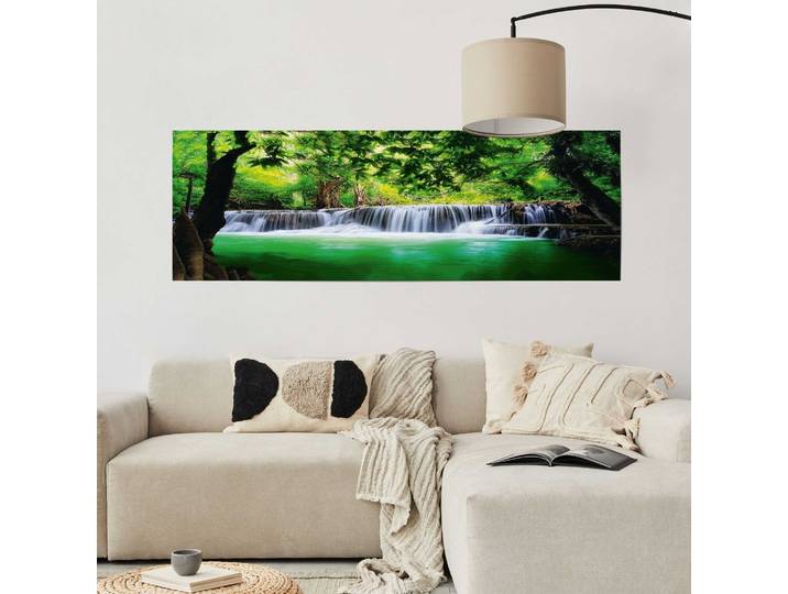 Poster Paradis Rêves Matériau : Papier Motif : Arbres, plantes & nature Vert/Vert 53 x 158 x 0cm