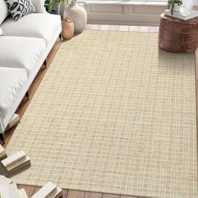 Garvee Modern Minimalist Grid Area Rug
