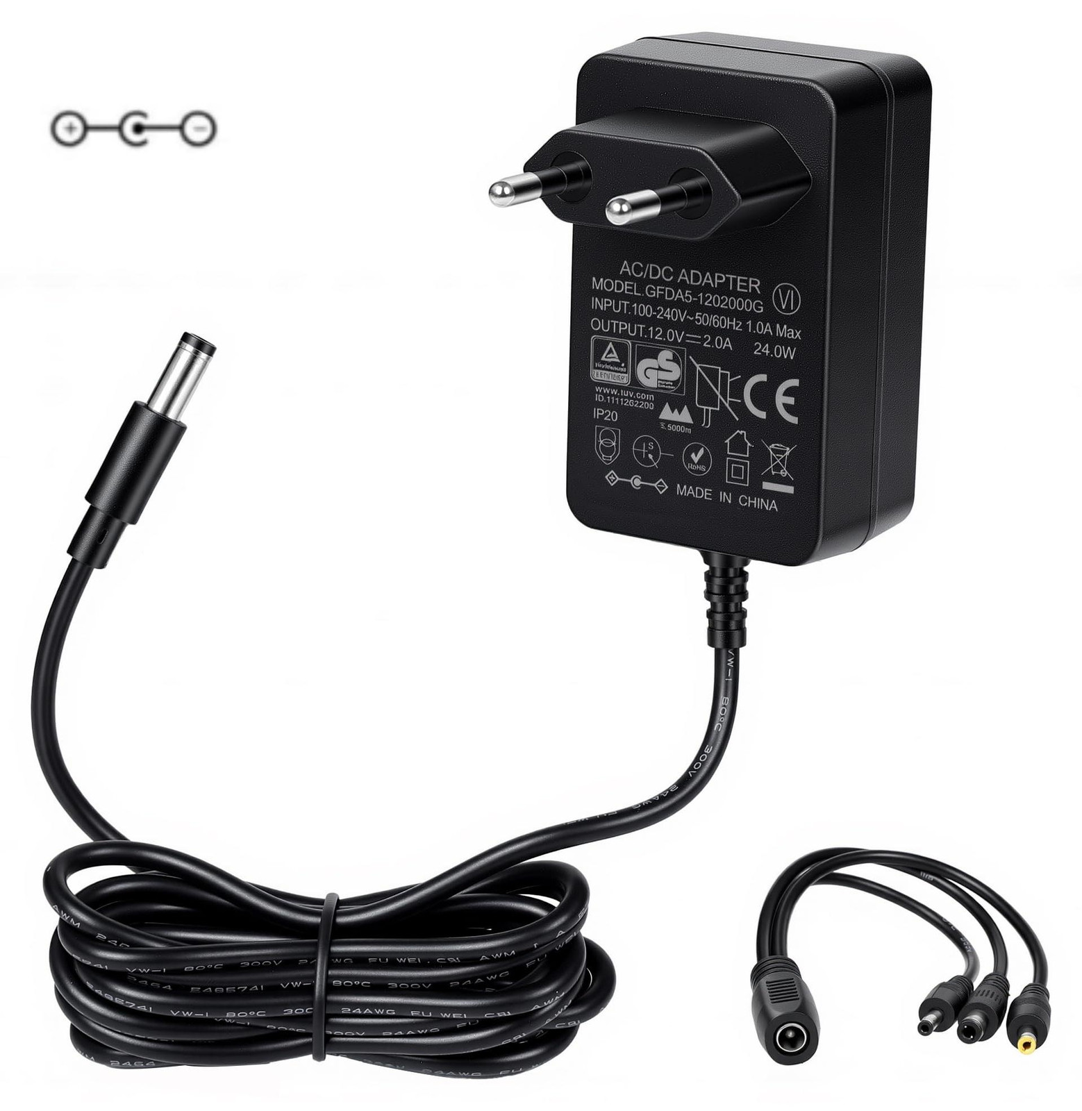 Carbosing Netadapter 12V 2A 24W Oplader voor Dymo LM-360D