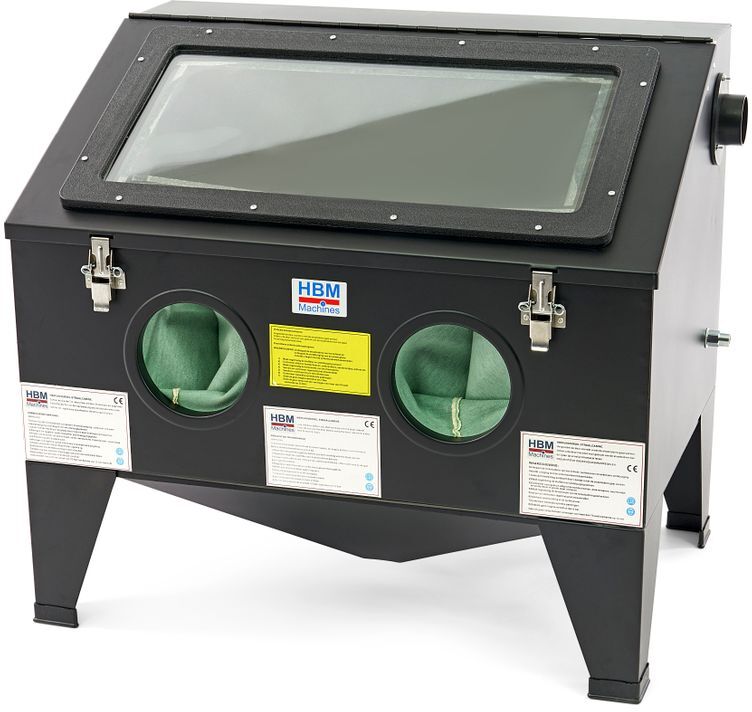 HBM SBC 190 Strahlkabine, Frontlader mit Gasdruckfedern