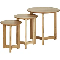 Beistelltische 3er-Set  Gera , holzfarben , Maße (cm): H: 50  Ø: 50
