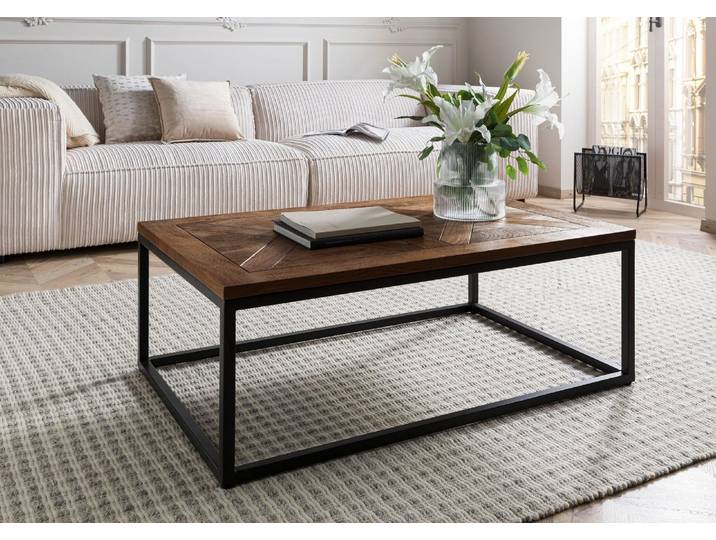 Couchtisch Akazie 110x70x40 walnuss lackiert LOUNGE COLLECTION #05