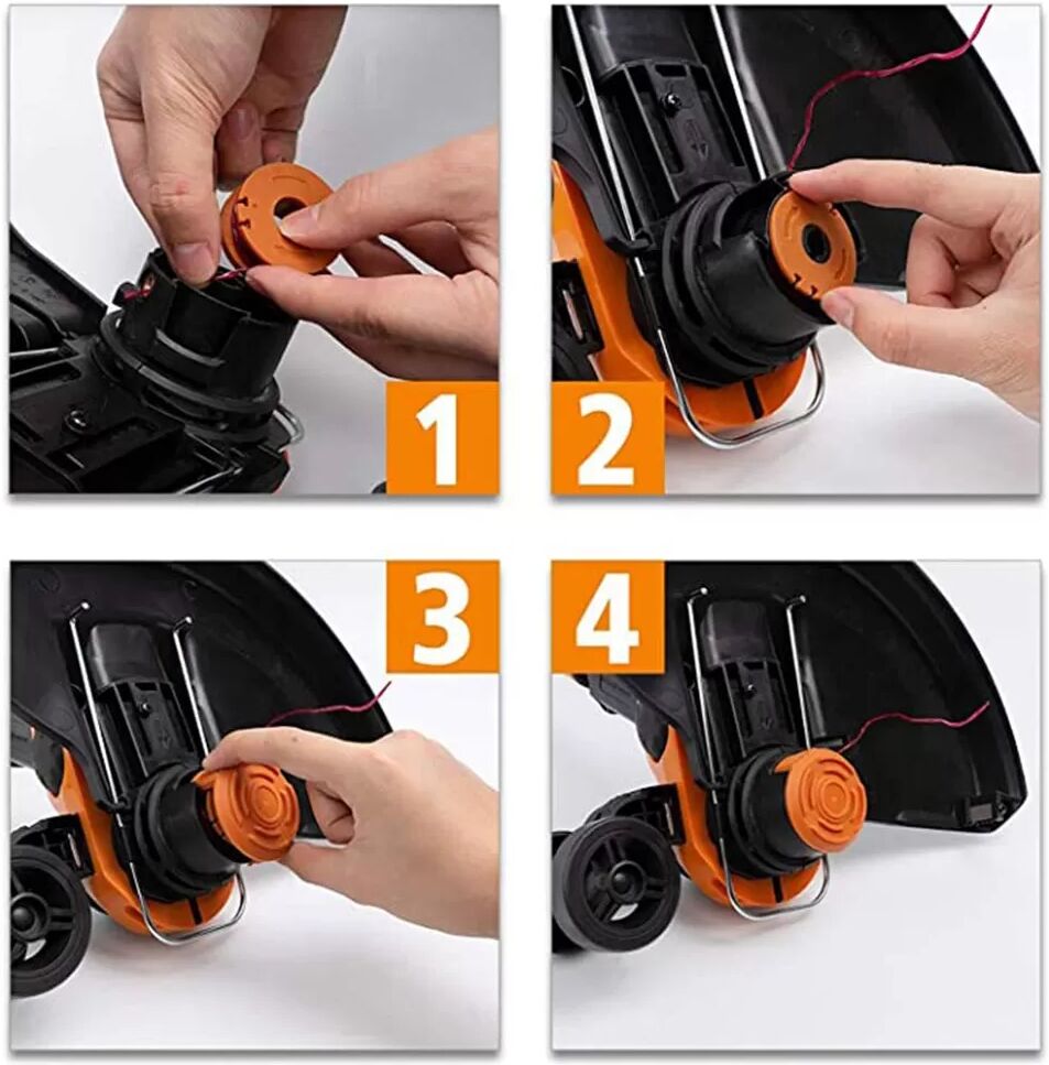 INF Couvercles de bobine de fil pour coupe-herbe Worx WA0010, paquet de 3