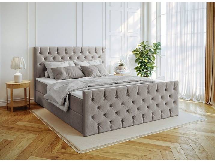 Kaiser Möbel Boxspringbett Kontinentalbett Mars Mit Bettkasten Stoff Riviera
