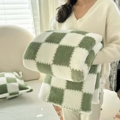 Shop Station Cute Panda Fleece Blanket Soft Flannel Throw Blanket For Sofa, Bed, Office & Travel green 27.56 39.37 In