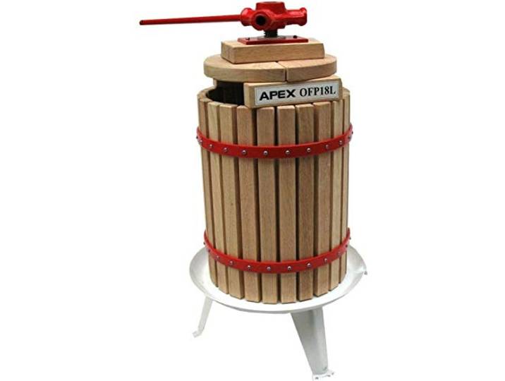 D+L Obstpresse mit 2X Presstuch Maischepresse Weinpresse Apfelpresse AWZ Saftpresse Obst 18L