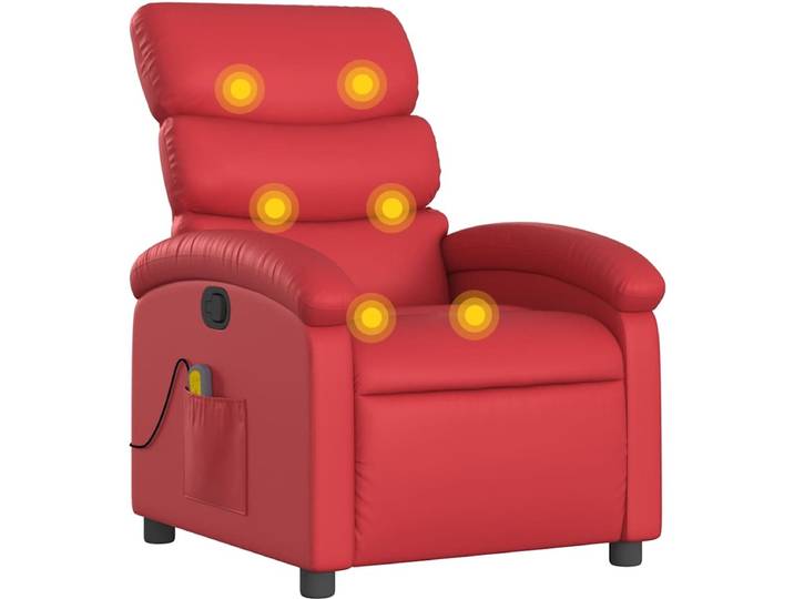 vidaXL - Massagestoel - verstelbaar - kunstleer - rood