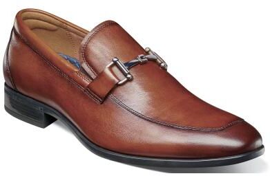 Florsheim Zaffiro Moc Toe Bit Loafer - Mens 7.5 Brown Slip On Medium