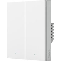 Smart Wall Switch H1 - zwei Wippen mit Neutralleiter, Taster weiß