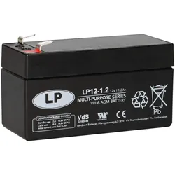 Landport LP12-1.2 T1 12V 1,2Ah AGM Bleiakku VdS 4,8 mm Faston