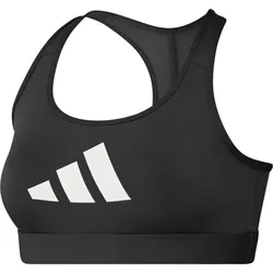 adidas Powerreact Big Logo Graphic Sport-BH Damen - schwarz/weiß
