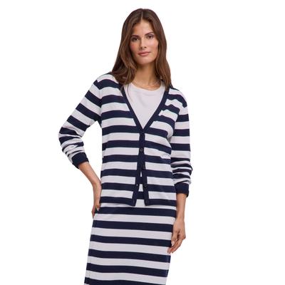 Cardigan FALKE "Cotton Knit", Damen, Gr. XS, dunkelblau (6439), Strickjacken