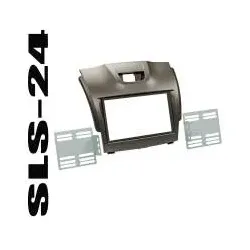 Doppel DIN Einbaublende - ISUZU D-Max - grau - Radioblende / Einbaurahmen Rad...