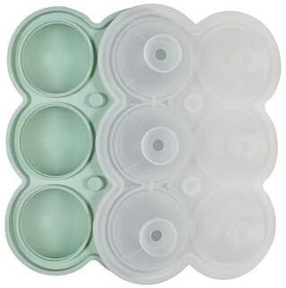 Uplifted Finds Premium Large Round Ice Ball Maker BPA Free Silicone Mold For Slow Melting Craft Cocktails 6 Grid Green