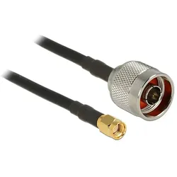 DeLOCK 88937 Koaxialkabel CFD200 0,5 m RP-SMA Schwarz