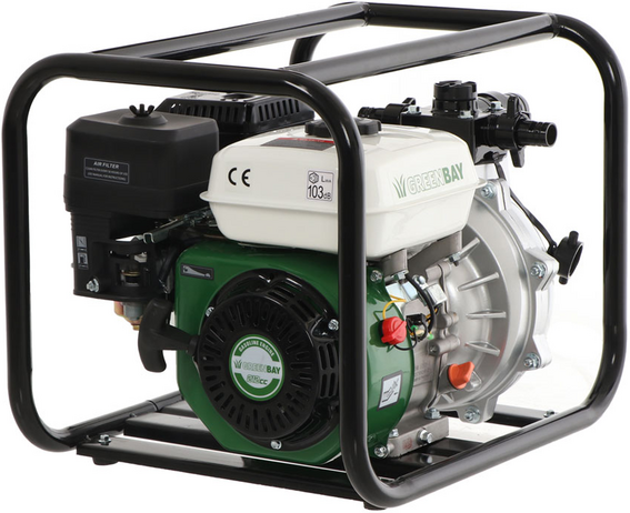 Benzin-Motorpumpe Greenbay GB-HPWP 40 - Hohe Förderhöhe - mit 40/25/25 mm Anschlussstücken