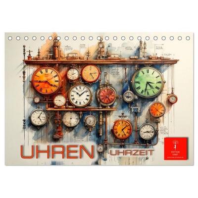 Uhren Uhrzeit (Tischkalender 2027 DIN A5 quer), CALVENDO Monatskalender