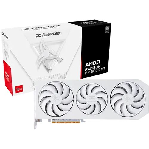 16GB PowerColor Radeon RX 9070 XT Hellhound Spectral White Aktiv PCIe 5.0 x16 (Retail)