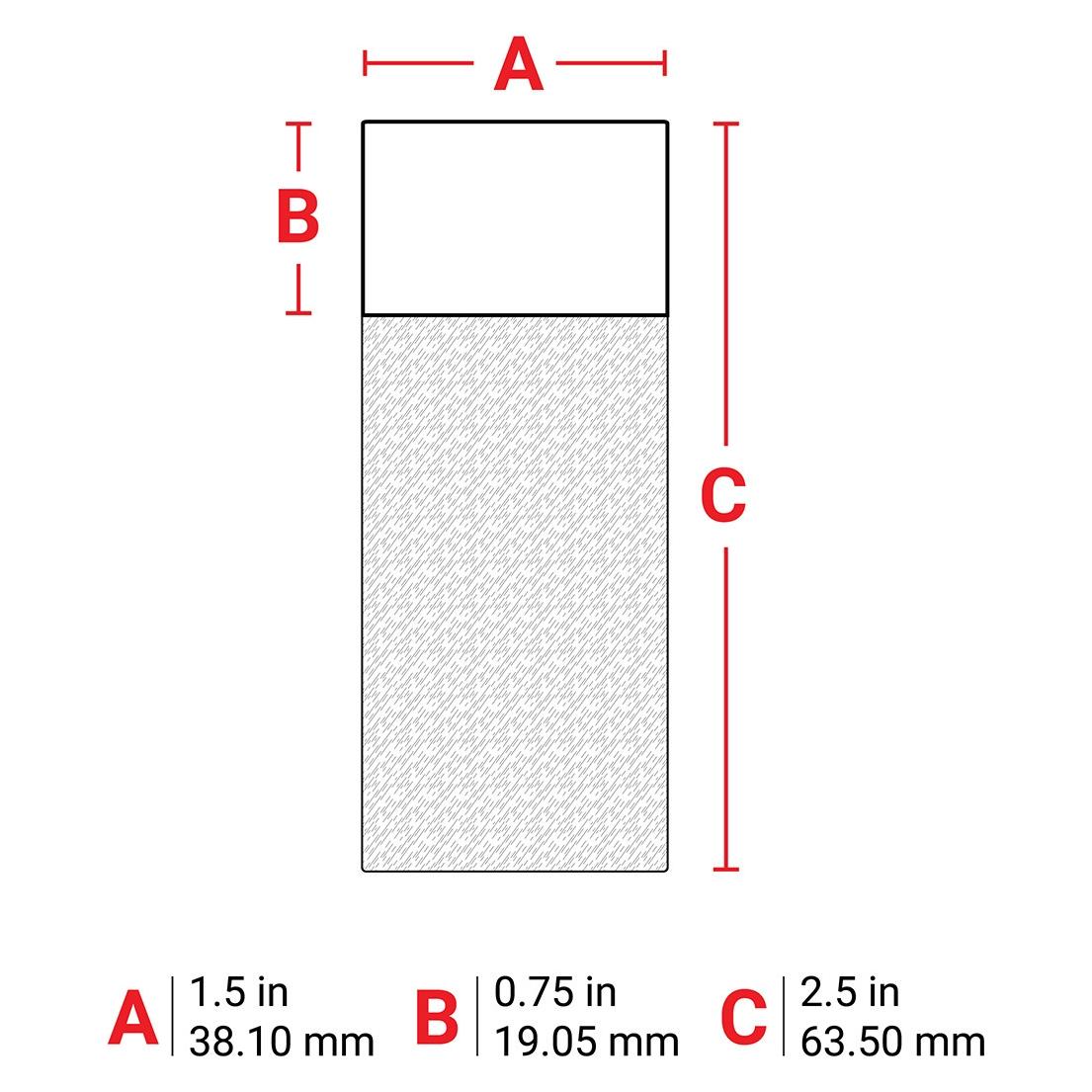 Brady M5-116-417, selbstlaminierendes Vinyl, Schwarz auf weiss/Transparent, 38.10 x 19.05(63.50) mm (M5-116-417)