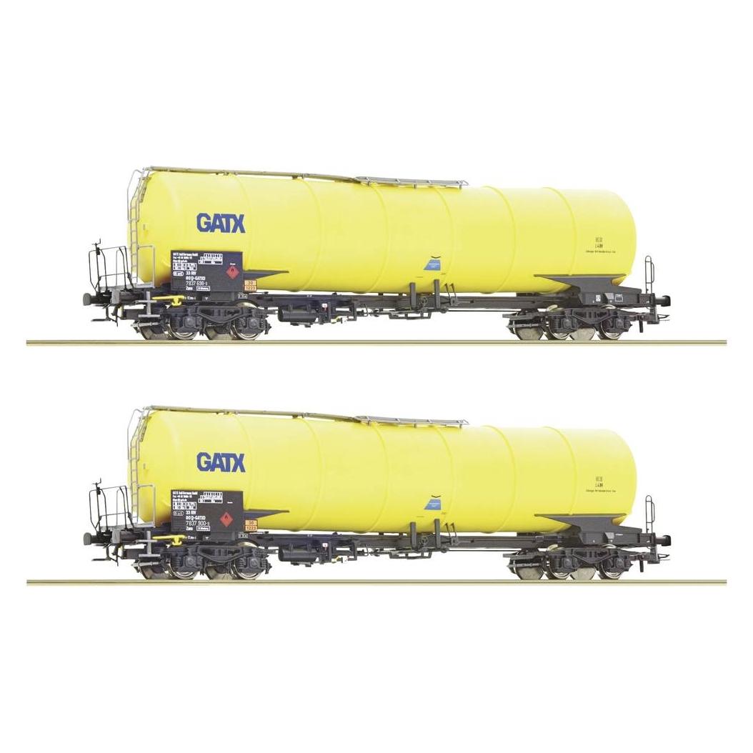 Roco H0 Ro 2er-Set Kesselwagen, Gatx (Dc) (Spur H0) (76025)