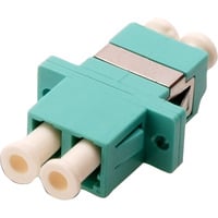 LWL Kupplung, Duplex, LC > LC Buchse, Multimode OM3 hellblau, inkl. Schrauben