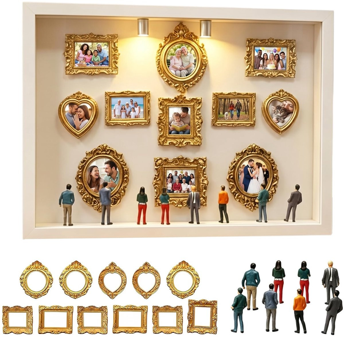 Solidchoice DIY Mini Museum Silhouette Box met Figuren voor volwassenen