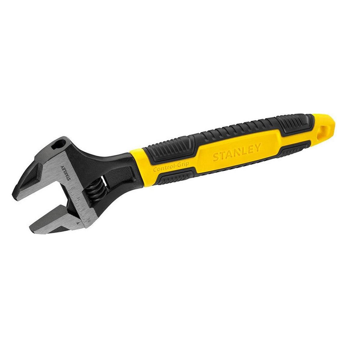 Stanley MaxSteel Einmaulschlüssel, verstellbar (39 mm x 300 mm Länge, Chrom-Vanadium Stahl, Kopf ang (39 mm) (0-90-950)