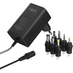 Ansmann Universal-Netzteil APS 600, 1201-0022, 0,6 A, 3 - 12 V, 7,2 W, mit 5 Adapter