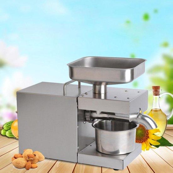 Ölpressen - Ölextraktor - Eigenes Öl herstellen - Automatische Temperaturregelung - 9 kg - Silberfarben