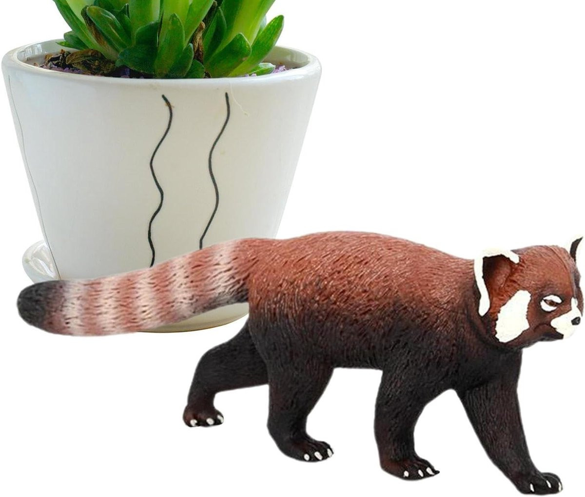 Rood Rode Panda Beeldje voor op tafel