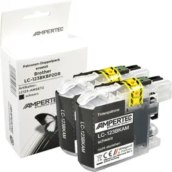 2 Kompatible Tinten ersetzt Brother LC-123BK Doppelpack schwarz