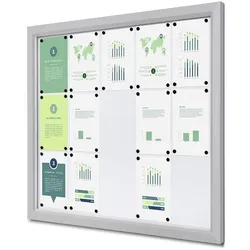 Abschließbarer Schaukasten Outdoor Slim 15 x A4