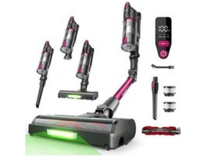 FAMIVAC FY3 - Aspirateur Balai sans Fil - 78 kPa/160AW/600W - 50 min - Tube Pliable - Écran LED - Idéal pour Poils dAnimaux