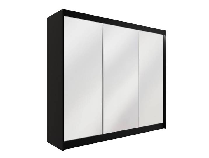 KLEIDERSCHRANK AMOHA mit LED - 250 cm - Schwarz