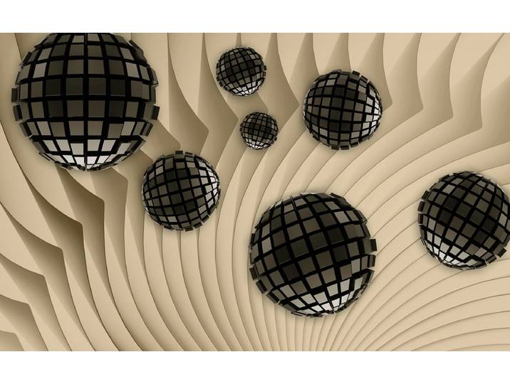 Fototapete PAPERMOON Abstrakt 3D Effekt , bunt, B:3,5m L:2,6m, Vlies, Tapeten, Fototapete