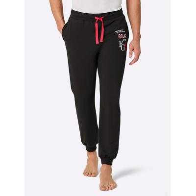Jogginghose FEEL GOOD, Herren, Gr. 52/54, Normalgrößen, schwarz, 100% Baumwolle, unifarben, Hosen Jogginghose