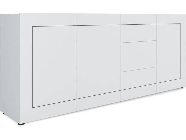 Buffet Elios 3 Portes/3 Tiroirs 200 X 40 X 83\,5 Cm\, Blanc Brillant