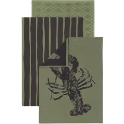 Vossen Küchentücher-Set Lobster Luxe matcha green, 3 Stück
