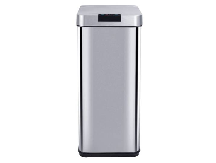 Poubelle de cuisine automatique acier inoxydable argent 50l