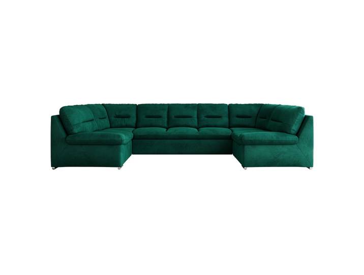 WOHNLANDSCHAFT COMODO U Dunkelgrün Velvet