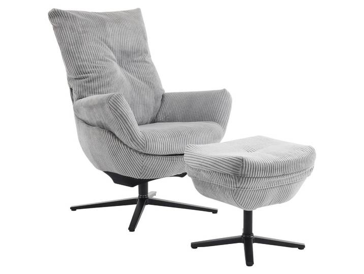 Carryhome Relaxsesselset, Grau, Schwarz, Metall, 77x100x78 cm, Relaxfunktion, erweiterbar (Typenauswahl), Wohnzimmer, Sessel, Polstersessel