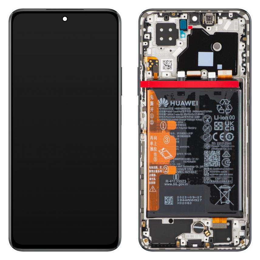 Huawei Display Unit fur nova 10 SE, with Battery, Starry Black (Display, Huawei Nova 10 SE) (02355FAM)